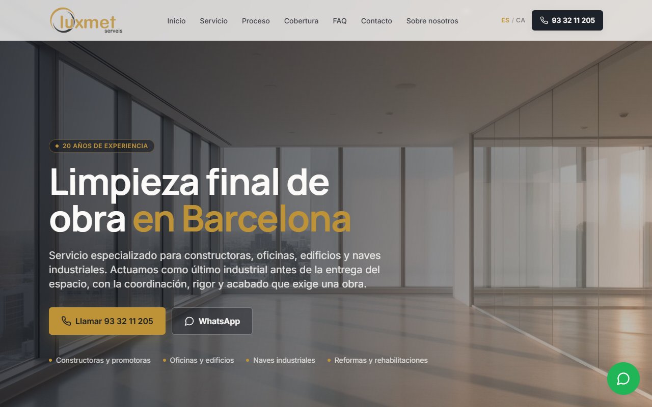 Web de Limpieza Finobra Barcelona